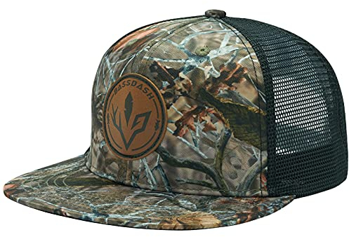 Bassdash Cappello Trucker a Tesa Piatta Regolabile Snapback Hat Mesh Back per Uomini Donne Pesca Caccia
