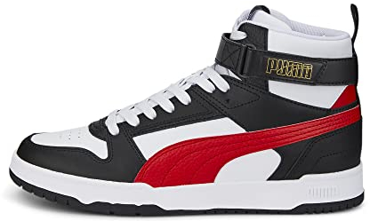 PUMA RBD Game, Sneaker Unisex - Adulto, White High Risk Red Black Team Gold, 37.5 EU