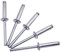 Lot de 500 rivets aveugles 4,8 x 20 mm, tête bombée ouverte, DIN 7337, rivets en aluminium et mandrin en acier, rivets pop (500, 4,8 x 20 mm)