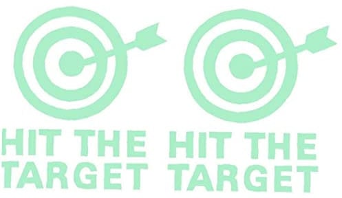Ruluti Funny Hit the Target Toilet Sticker Pack of 2 Grow in Dark Wc Wall Sticker Decal Toilet Seat Sticker
