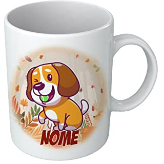 Tazza Bambino Cagnolino - Nome Personalizzabile - Cani - Animali Simpatici - Tazze con Nome - Bambino - Idea Regalo