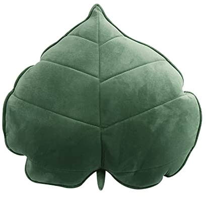 BestAlice Blatt-Überwurfkissen, 3D-Blattform, Plüsch-Pflanzenkissen, Bodenkissen für Auto, Schlafzimmer, Sofa, Couch, Wohnzimmer, 50,8 x 50,8 cm