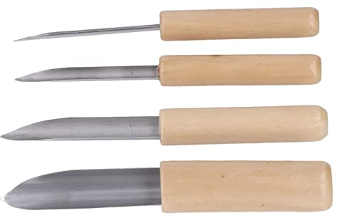Clay Tools Kit 4-teiliges Ton-Lochschneider-Keramik-Ton-Bildhauer-Werkzeug-Kits für Erwachsene und, Töpferhandwerk, Backen, Schnitzen