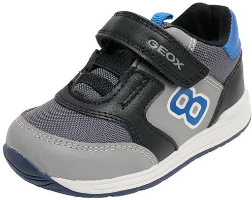 Geox Baby Boys' B Rishon Boy A Trainers, Grey Black, 2.5 UK