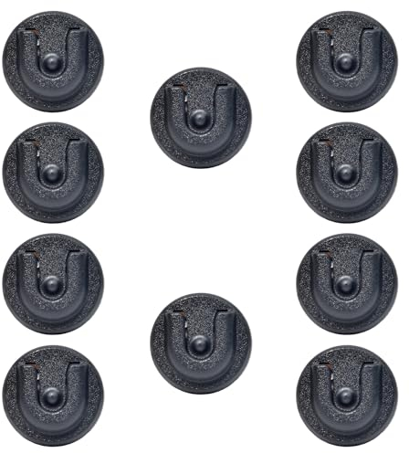 HYS Supports de Micro pour autoradio, Clips de Montage de Micro pour Radio Amateur CB et PMR, Supports adhésifs à Suspendre (10, Noir)