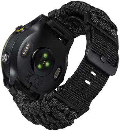 BINLUN Kompatibel mit Garmin Armband 20mm 22mm 26mm, Geflochtene Paracord Nylon Armbänder Passt für Quickfit Militär Sports Ersatzarmband für Forerunner/für Instinct/für Fenix/für Descent Herren