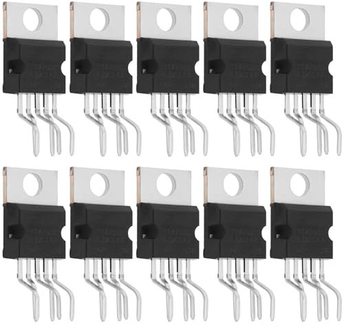 YINETTECH 10pcs Amplificateurs de Puissance Audio Hi-FI TDA2050 TDA2050A Protection Contre Les Courts-Circuits pour Amplificateur Audio de Classe Audio AB 32W 5 Broches