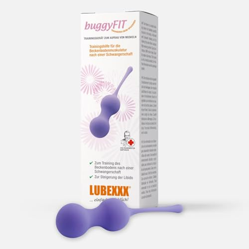 LUBEXXX buggyFIT Traininsghilfe Einzeln. Zum Training des Beckenbodens nach einer Schwangerschaft, Von Frauenärzten empfohlen, Trainingsgerät zum Aufbau von Muskeln, Hoher Tragekomfort, sehr diskret
