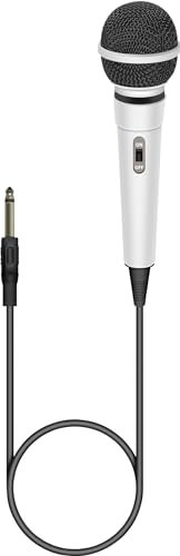 SoundLAB Dynamic Unidirectional Karaoke Microphone With Fixed 6.35mm Jack Lead 3m Length For Singing, Presentations, Practice, Home Party, Celebration, Perforamce, Adults, Portable Red