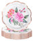 RUSPEPA Paquet de 25 Assiettes en Carton de Mariage - Assiettes Jetables Florales de Mariage de 7 Pouces Assiettes décoratives pour Fournitures de Vaisselle de fête Décor de Table - 18x18 cm