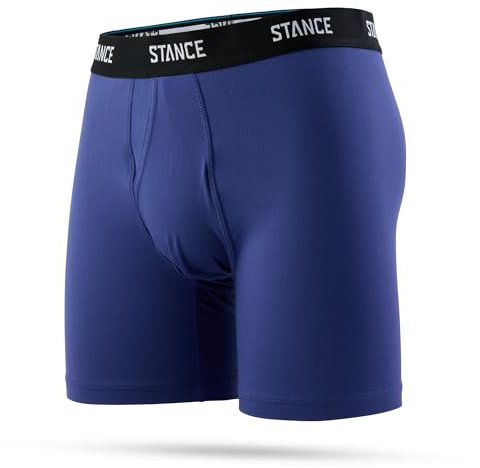 Stance Indigo Boxer Brief - Polyblend - Mid Support (Indigo, L)