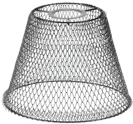 PATIKIL Netz Lampe Schirm Metall Retro Industrial Pendel Leuchte Schirm Faltbarer Lampenschirm Abdeckung für E26/E27 Glühbirne Fassung Kronleuchter Schwarz