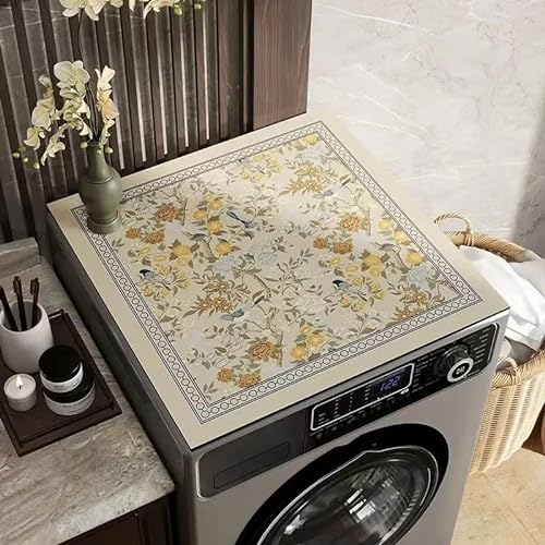 ZYREHAW Lavadoras Cubierta Superior Antideslizante De Secado Rápido, Funda Lavadora, Cubierta Antipolvo para Nevera Parte Superior, Funda Lavadora Exterior Impermeable M,55x60cm