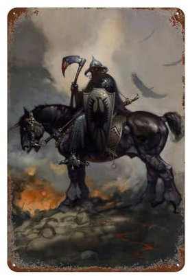 MYSJWLPOT Metal Death Dealer Poster, Wanddekoration, Kunst, Metallblechposter, moderne Heimdekoration, Kunst, Metallposter, Hausbar, Laden, Dekorationen, Vintage-Schild, Geschenk, 30 x 20 cm