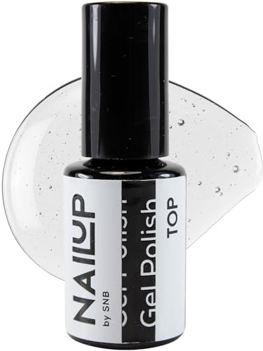 NAILUP by SNB Top-Gel-Lack 6 ml Top Coat Nagellack für Maniküre Gelnägel | Klare Deckschicht mit klebriger Schicht – versiegelt Ihre Gel-Maniküre mit gleichmäßigem, langanhaltendem Glanz