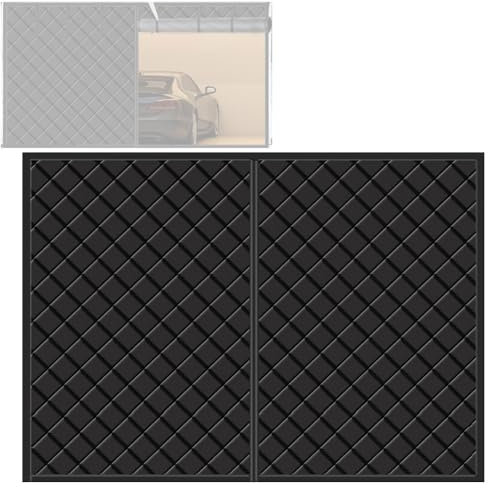 Rideau De Porte De Garage Magnétique À Isolation Thermique, 244x214cm Rideau De Protection Thermique Magnétique, Couverture D'isolation D'écran De Porte Coupe-Vent Et Chaud(Noir,W 275 x H 244cm)