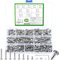 280 Stk M6 Schrauben Set, Linsenkopf Innensechskantschrauben Muttern Set, Linsenkopfschrauben mit Muttern Set, Maschinenschrauben Sortiment, Gewindeschrauben und Muttern mit Unterlegscheiben Set