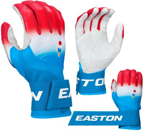 Easton | Walk-Off Ethos Locked-in Baseball Batting Gloves | Compression Wrist Strap | Rocket Pop | Youth Medium