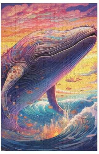 Wal Holzpuzzle - 1000 Teiliges Jigsaw Knobelspiel - Puzzle Für Erwachsene & Kinder - Outdoor & Reisespielzeug （78×53cm）