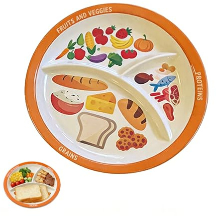 Portion Control Plate for Balanced Eating, 10 Healthy Nutrition Plate | Suitable for Balanced Eating and Diet Management, Dividers for Adults and Teens