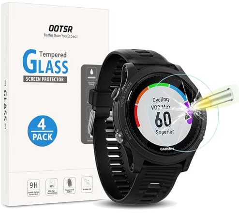 OOTSR [Lot de 4 Verre Trempé Protection D’écran compatible pour Garmin Forerunner 935, Films de Protection Écran compatible pour Garmin Forerunner 935 [Haute définition]