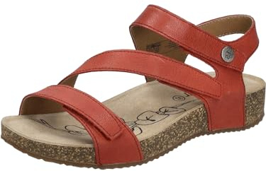 Josef Seibel Damen Plateausandalen Tonga 25, Frauen Sandalen,Weite G (Normal),Strandschuhe,Plateausandaletten,Dicke Sohle,rot,38 EU
