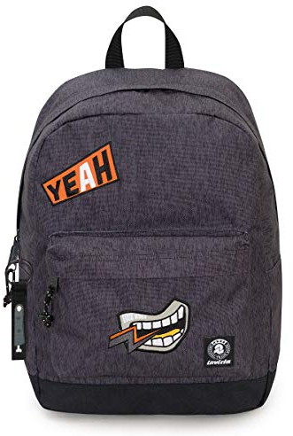 Zaino INVICTA - Perky Pack - Grigio - 27 Lt - Tasca porta pc - Scuola e tempo libero - americano