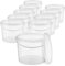 BenBow Cubo con Tapa 3l Transparente 10x 3 litros - Seguro para los Alimentos, Estable, hermético, a Prueba de Fugas, Inodoro - Cubo de plástico con asa - vacío