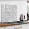 murando Glass Splashback for Kitchen Backsplash Cooker Protector Tempered Glass Decorative Wall Art Panel Heat Resistant Graphic 60x60 cm / 24x24 Ornament Wood Orient f-A-0841-aq-a