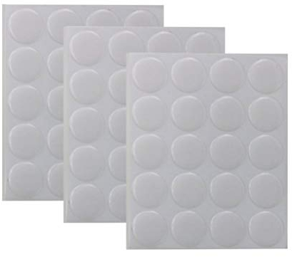 Exceart 60 pieces epoxy stickers, round, clear cabochon stickers, DIY, crafts, jewellery, making accessories for bottle stopper, pendant, 25 mm 2,5 * 2,5 * 0,16 cm Image 1
