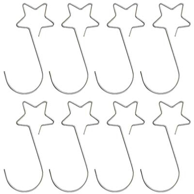 VALICLUD Weihnachtskugeln Haken Mini S Haken Silber Stern Design 60pcs Dekohaken für Kugel Christbaumkugeln Weihnachtsbaumschmuck Weihnachtsanhänger Aufhänger Metall
