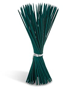Novatool 100x Splittstäbe 50 cm x 5 mm I Grün I Pflanzstäbe Rankhilfe Bambus Stab Bambusstäbe Bambusstange Pflanzen Stütze Holzstab Plant Stakes