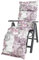Kettler Polen 0798 Auflage Relaxliege Rom rosa-grau Blumen Landhaus 170x50x9 cm KETTtex (ohne Stuhl)