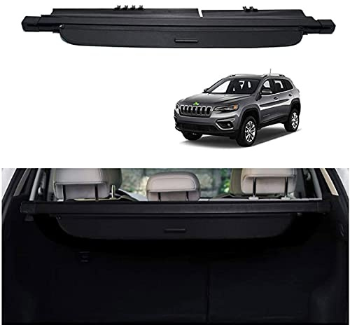 für Jeep Cherokee 2019 2020 2021 2022 Auto Laderaumabdeckung Kofferraum Ablagen Einziehbare Cargo Abdeckung Kofferraumabdeckung Paket Cover Schutz Aufbewahrung Ausziehbar Rollo Innere ZubehöR