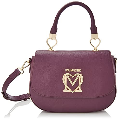Love Moschino Borsa Pu Viola, BORSA A SPALLA Donna, Viola, 18x24x8
