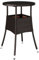 vidaXL Gartentisch Garten Esstisch Terrassentisch Gartenmöbel Tisch Outdoor Balkontisch Außentisch Ø60x75cm Hartglas Poly Rattan Braun