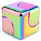 Fidget Spinner Decompress The Metal Cube Spin The Spinning Cube to Relieve Anxiety Help Improve Concentration (Color)