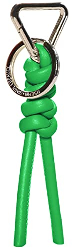 HSEFIN Leder-Schlüsselanhänger für Damen und Herren, Auto-Schlüsselanhänger mit personalisiertem Schnellverschluss-Haken, Grün, Standard