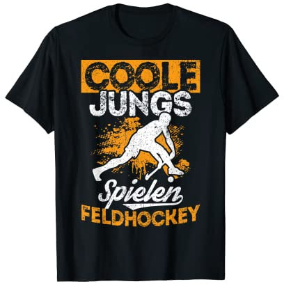 Coole Jungs Spielen Feldhockey Sport Torwart Hockeyschläger T-Shirt