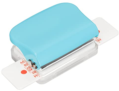 Manuelle Bindemaschinen, 6 Löcher -Buchbindemaschine für A4 30 Löcher, B5 26 Löcher, A5 20 Löcher Flipchart Innenseiten Stanzen (Hellblau)
