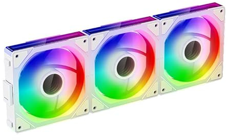 TZMRIT Reverse Flow UNI FAN White Triple Pack,Infinity Fans 120mm,Rgb Fan 120mm,ARGB Fans 120mm,Daisy Chain PC Fans