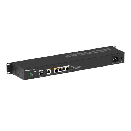 NETGEAR Router 10G/Multi‑Gigabit Dual WAN Pro con Insight Cloud Management (PR60X) – 10G SFP+ – Protezione failover – 32 VLAN – Configurazione VPN IPSec – Design rackmount