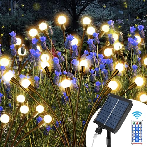 Luci Solari Da Giardino,Luce Solare Per Lucciole,4 Pezzi 32 Led Luci Esterno Energia Solare,Luci Solari Da Giardino All'aperto Impermeabili,per La Decorazione Del Cortile, Del Patio E Del Camminamento
