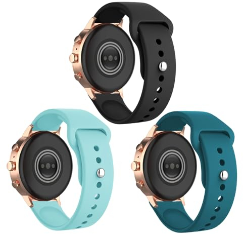 Band für Fossil Gen 6 Women Hybrid Watch Armband [3 Stück], Silikon Unifarben Armbänder mit Fossil Gen 6 Women Hybrid Watch Armbänder für Damen Herren Armband für Fossil Gen 6 Women Hybrid Watch (D)