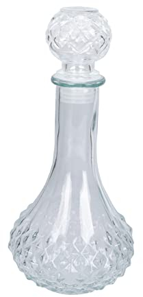 KICHOUSE Décanteur Verre Épais Transparent Pour Vin Et Whisky Design Simple Et Élégant Carafe Stable Et Facile à Nettoyer Pour Maison Et Cadeau