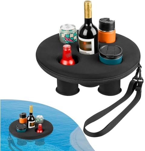GALPBBCADE Porte Gobelet Gonflable Flottant Multifonction Gonflable Porte Boissons 2 en 1 Plateau Flottant Porte Bouteille Gonflable Flottant Fête D'été pour Piscine