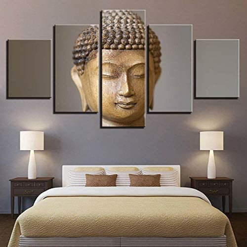 5-Teiliges Wandbild Auf Leinwand Religiöse Statue 175 X 80 Cm Wanddekoration Für Wohnzimmer, Schlafzimmer, Büro, Wandmalerei, Druck Auf Leinwand, Wandbild, Poster, Foto, Heimdekoration -5M2S/L8N6-