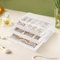 Hawthyhome Acrylic Schmuckkästchen mit 3 Schubladen, Schmuck Box Schmuck Organiser, Klare Acrylic Speicher Organiser Schmuck Halter Ohrring Display Case für Ohrringe Ringe Armbänder Halsketten
