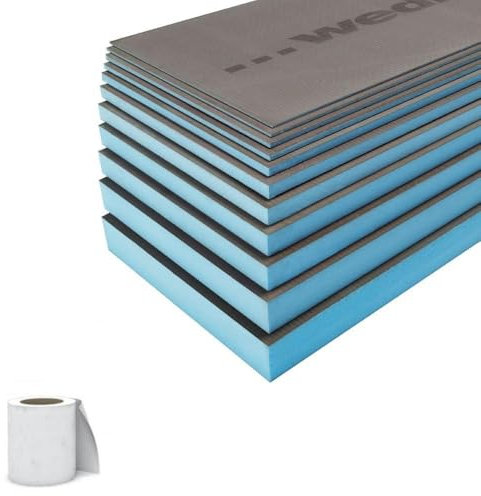 Lot 3 panneaux de construction WEDI, 250 x 60 x 2 cm + bande