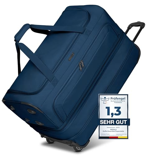 REDOLZ 2-Rollen große Trolley-Reisetasche | Volumen erweiterbar von 98 auf 119 Liter mit Dehnfalte | Damen & Herren (70 cm, extra Bodenfach)